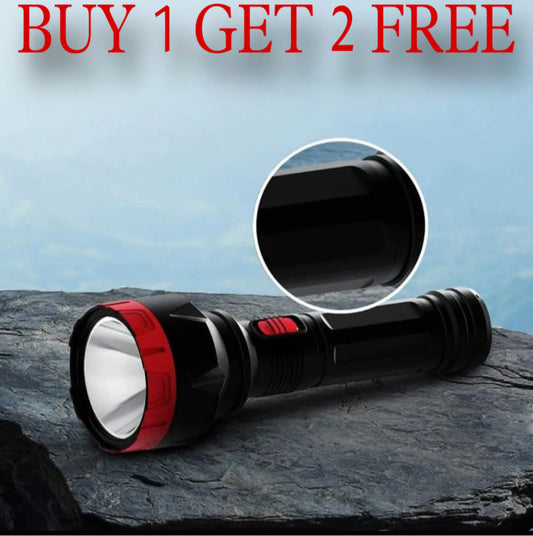 Buy 1 Get 2 Free Long Focus LED Rechargeable Torch @ Just Rs.599/-